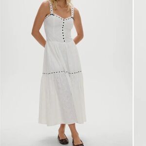 Frankies Bikinis x BELLA HADID Bishop Eyelet Maxi Dress